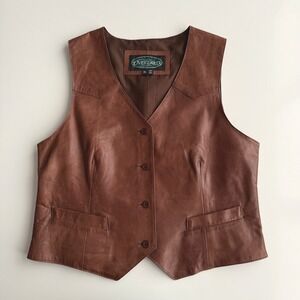 Overland Men's Brown Leather Vest